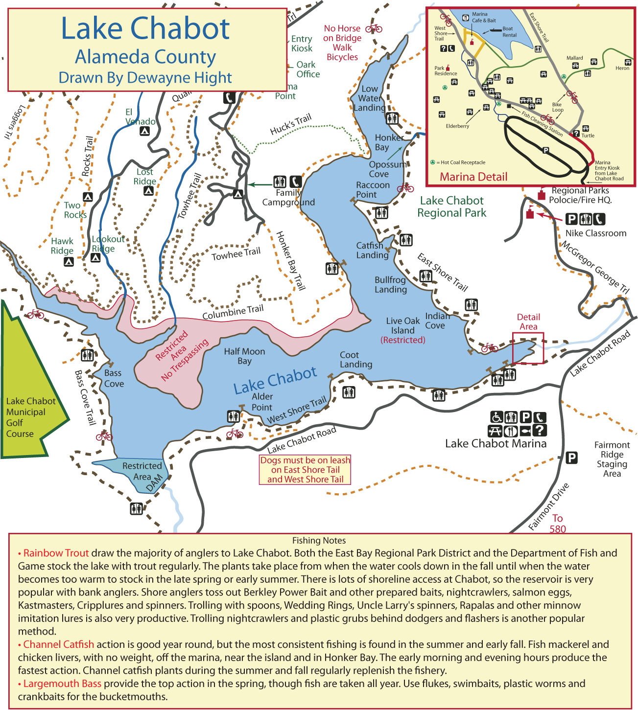 Chabot Reservoir Map 