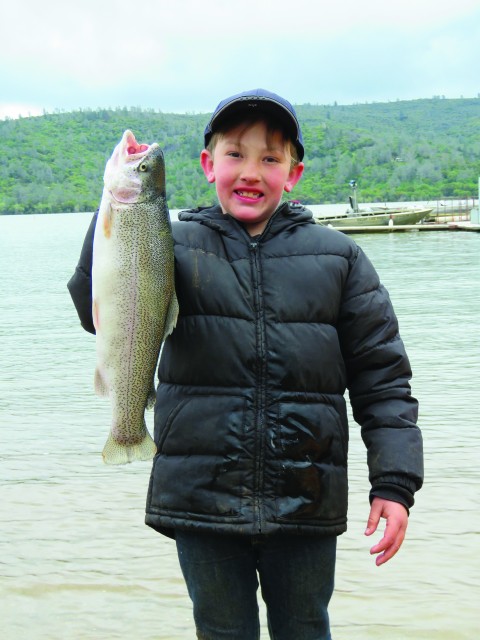 Devin Osterberg took the top spot in the kids division with this impressive 3.77 lb rainbow trout during the April 8 NTAC Collins Lake Tournament.