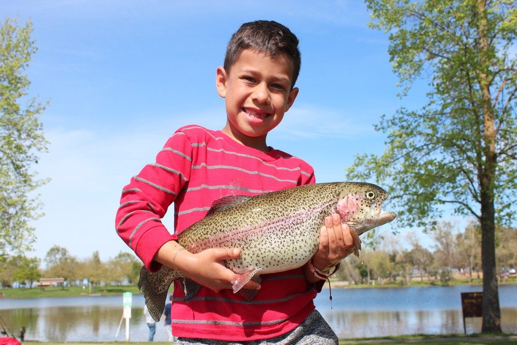 Anglers Battle Huge Rainbows During SMUD Rancho Seco Trout Derby