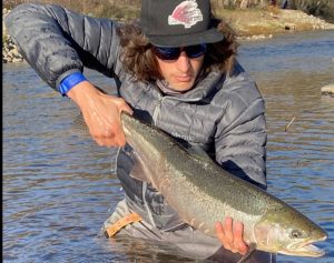 Steelhead out of the big river! Gotta watch your step while