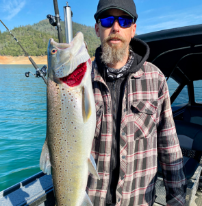 Fishing - Trolling for trout on Shasta Lake